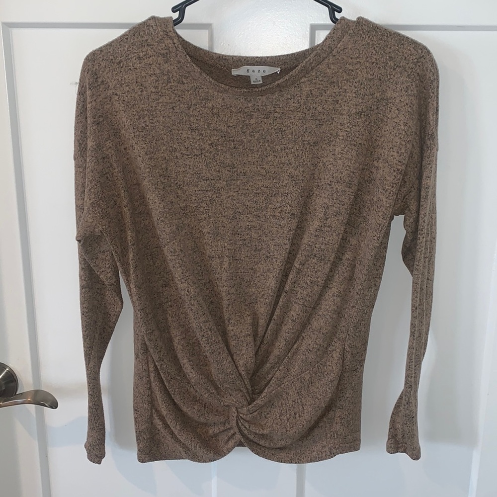 Gaze Super Soft Faux Knot Sweater